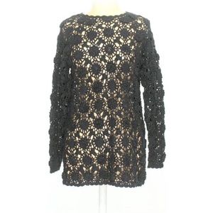 Vintage Black crochet sweater